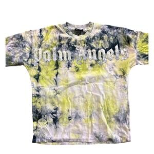Palm Angels Spell Out Big Logo Tee Size XL Tie Dye Streetwear Short Sleeve